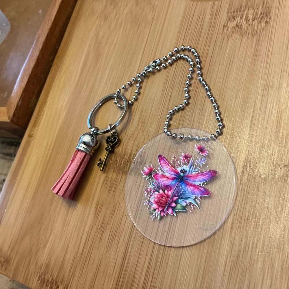 Rearview mirror chain, handmade!  Great car decor!